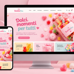 Esempio di sito e-commerce professionale responsive su desktop e smartphone